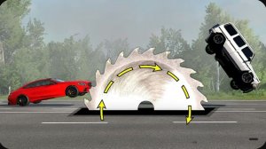Машины против гигантской пилы - BeamNG Drive - 🔥 Сборник ULTIMATE Edition