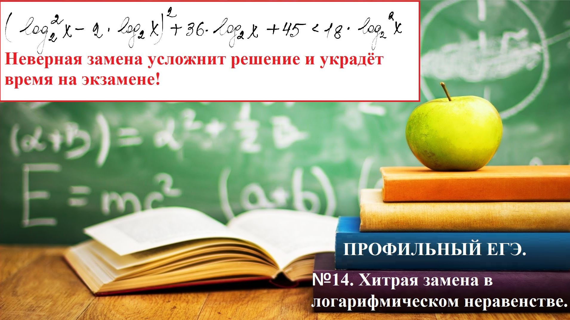 Профильный ЕГЭ 2026. №15. Логарифмическое неравенство, решаемое с помощью замены переменной.