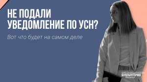 НЕ ПОДАЛИ УВЕДОМЛЕНИЕ ПО УСН? Вот что будет на самом деле