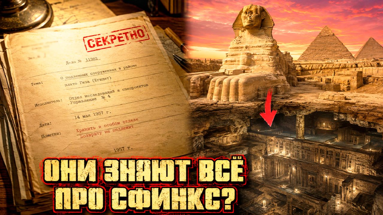 Рассекреченный документ ЦРУ 1952 года упомянул гигантские структуры под Сфинксом смотреть онлайн