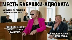 Дело о лишении родительских прав отца или месть бабушки-адвоката! Видео из зала суда!