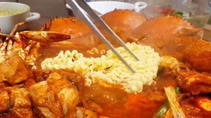Кореянка ест доританг с крабом и рисом. Мукбанг. Китайцы едят на камеру. 🍜 много еды
