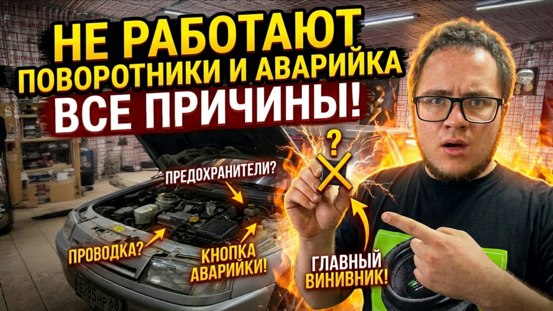 НЕ РАБОТАЮТ ПОВОРОТНИКИ И АВАРИЙКА НА ВАЗ 2110 2111 2112 ВКЛЮЧАЕШЬ АВАРИЙКУ НЕ РАБОТАЮТ ПОВОРОТНИКИ!