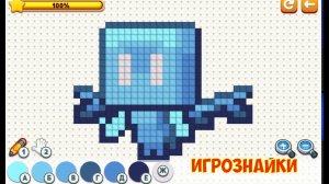 Майнкрафт вышивка. Детская игра рисовалка.