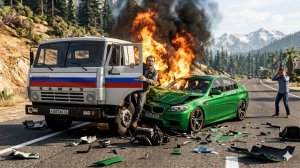 Безумные и Опасные дорожные повороты #10 BeamNG Drive