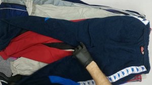 43756 Штаны брендовые спортивные, 2пак, pantaloni tute firmate, секонд (extra) оптом