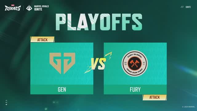 MRI 2026 Preseason Playoffs Day 4 - OCE [GEN Vs FURY] | FURY Vs GenG | Marvel Rivals