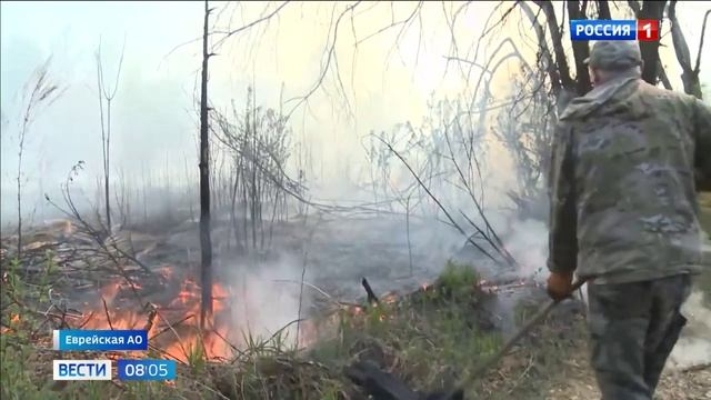 Россия1, Природные пожары в Еврейской автономии смотреть онлайн