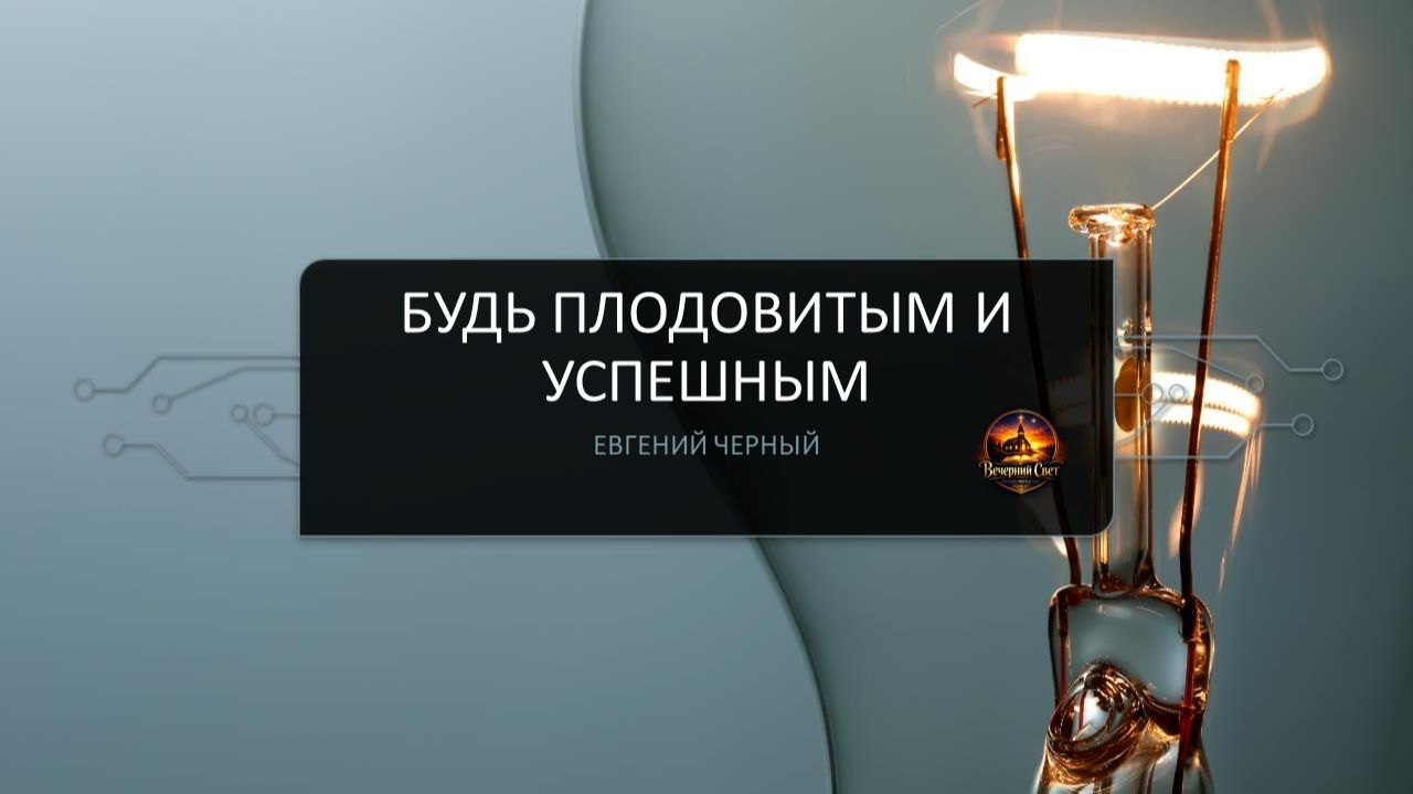 Евгений Черный. Будь плодовитым и успешным