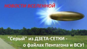 🛸 НОВОСТИ ВСЕЛЕННОЙ! 👽 ＂Серый＂ инопланетянин из ДЗЕТА-СЕТКИ - о раскрытых файлах Пентагона и ВСУ!