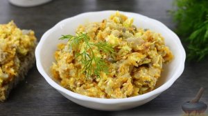 СЕЛЁДОЧНАЯ НАМАЗКА С МОРКОВЬЮ И ПЛАВЛЕНЫМ СЫРОМ