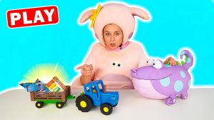 СИНИЙ ТРАКТОР и Доставка Сладостей! КуКуPlay - Вкусняшки с Крокозяброй