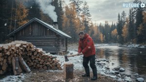 16 Рыбалка на Огромных Хариусов в Тайге Сибири. Осень. Прожили в тайге 7 Дней. Красивые Снежные Пейз