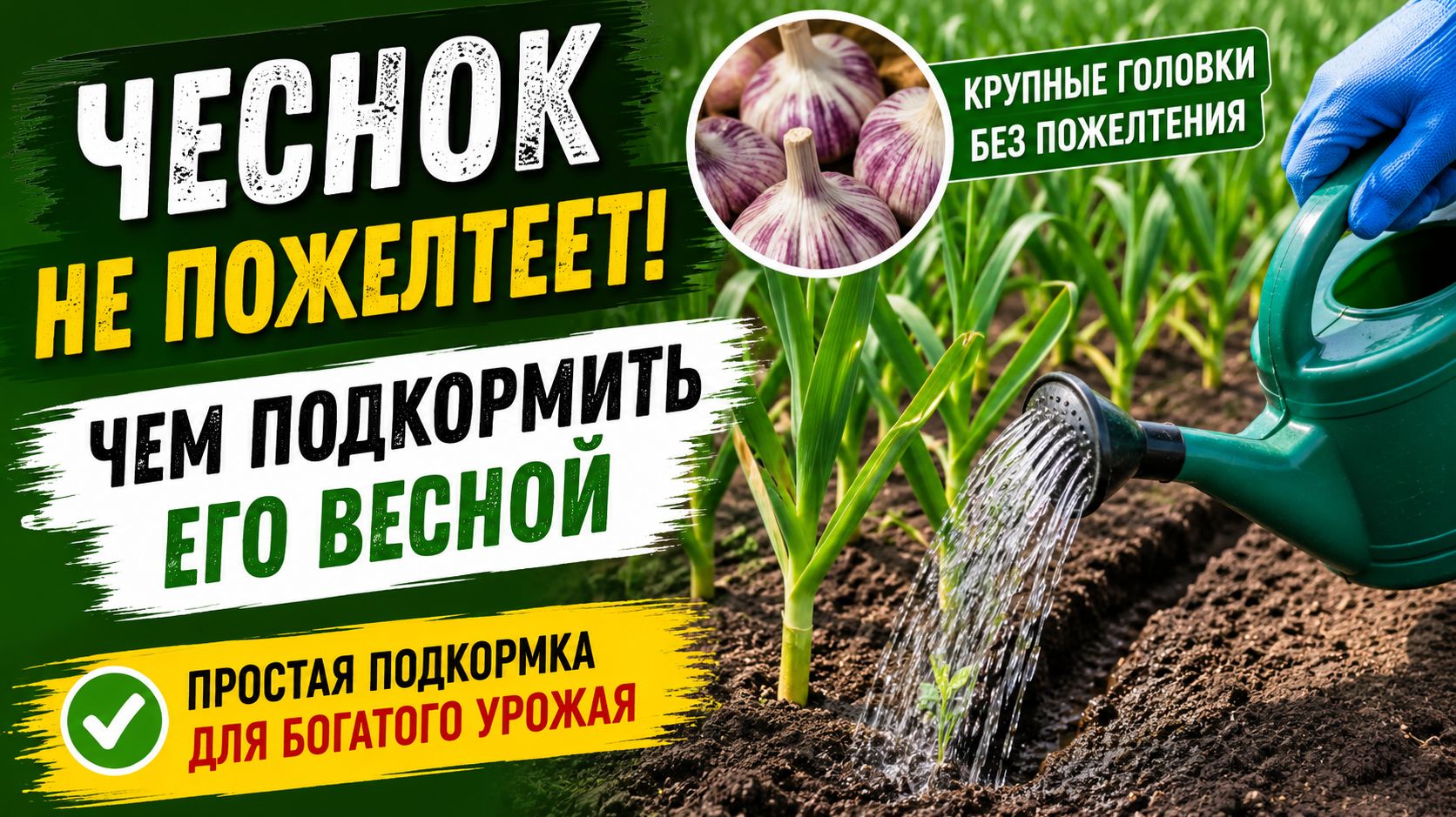 Чем ПОДКОРМИТЬ ЧЕСНОК ВЕСНОЙ, чтобы не желтел и дал богатый урожай