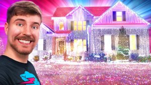 УКРАСИЛ ДОМ 1,000,000 ГИРЛЯНДАМИ ( МИРОВОЙ РЕКОРД) MRBEAST МИСТЕРБИСТ НА РУССКОМ мистер бист