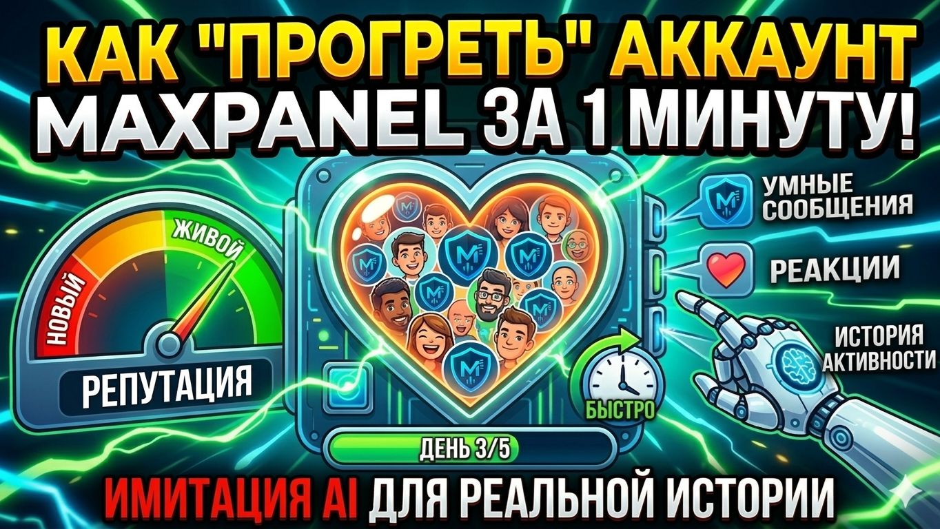 Прогрев аккаунтов в MaxPanel смотреть онлайн