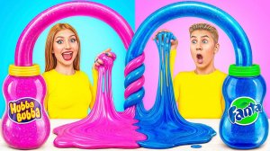 Розовая Еда vs Голубая Еда Челлендж # Сумасшедший Челлендж