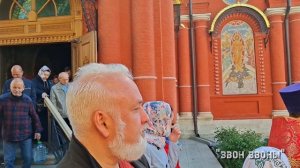 Колокольный звон на крестный ход, храм свв.кнн.Бориса и Глеба в Дегунино, Москва