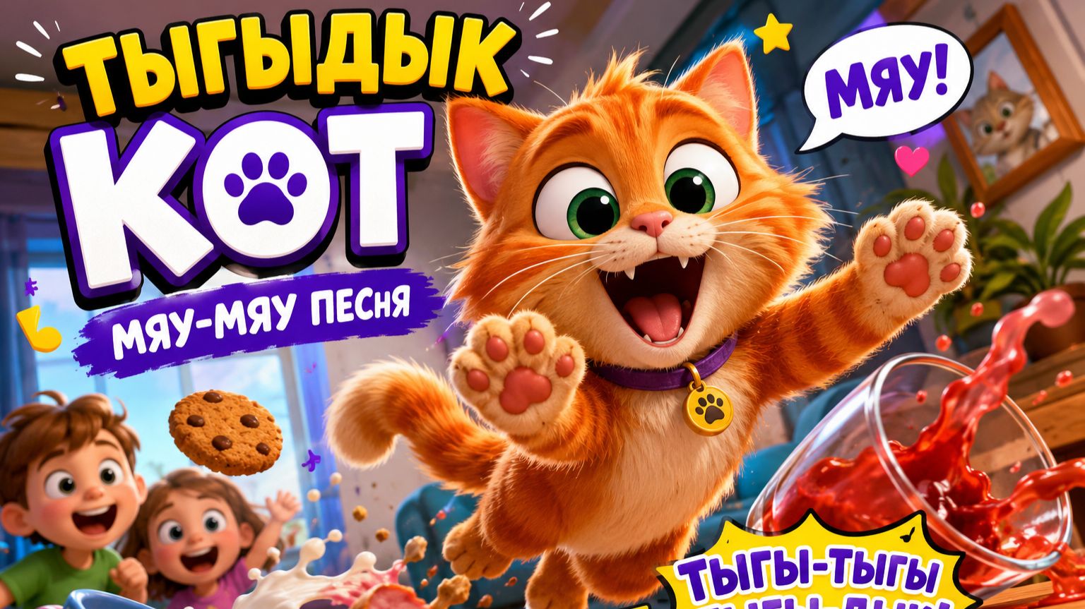 ТЫГЫДЫК КОТ 😹 Мяу-Мяу Песня | Детский ХИТ