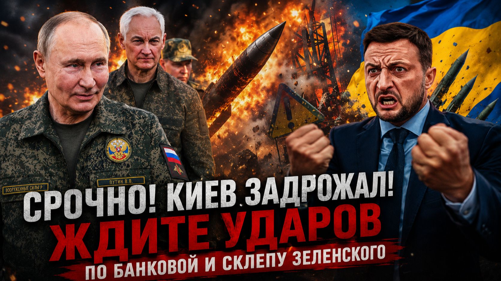 СРОЧНО! КИЕВ ЗАДРОЖАЛ! ЖДИТЕ УДАРОВ ПО БАНКОВОЙ И СКЛЕПУ ЗЕЛЕНСКОГО смотреть онлайн