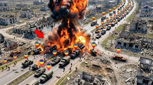 Огромная украинская колонна оказалась беззащитной перед российскими дронами