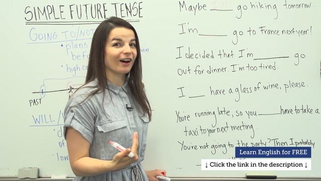 Simple Future Tense - WILL GOING TO BE+ING - Learn English Grammar смотреть онлайн