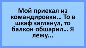 Муж приехал из командировки. Заглянул в шкаф, на балкон... | Анекдоты смешные | Юмор