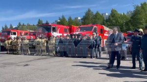 БПЛА врезался в пожарную машину в Уфе во время смотра техники перед и.о. мэра.