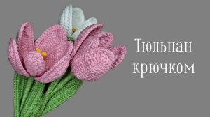 Вязаный Тюльпан Крючком! Как Связать Тюльпан?! Вязаные Цветы. Виктория Вяжет