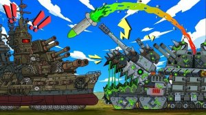БИСМАРК vs КВ-54 | МОРСКОЙ против СУХОПУТНОГО МОНСТРА - Мультики про танки