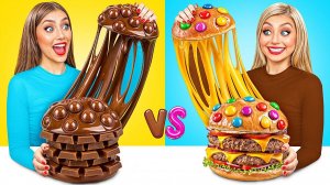 Челлендж. Шоколадная Еда vs Настоящая еда # Смешные Челленджи от Mega DO Challenge