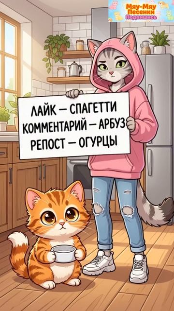 Котёнок Гав выбирает завтрак | Что ему приготовить? 🍝🍉🥒
