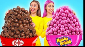 Жевательная Резинка vs Шоколадная Еда Челлендж # Кухонные Лайфхаки и Рецепты