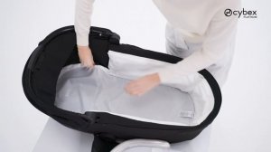Как снять текстиль с люльки Cybex Priam Fold Lux
