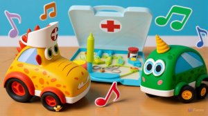 Машинки Мокас заболели! Песенка про доктора 🚑🎶