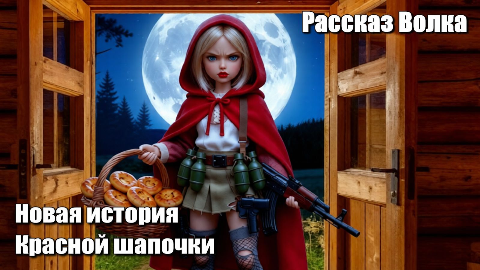 Новая история Красной шапочки рассказ Волка.  Веселая песенка.Песни ИИ. #музыкаИИ