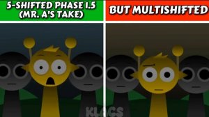 Sprunki 5-shifted 🟩 Phase 1.5 ( Mr a's take) Против 🆚 Но Multshift🔥