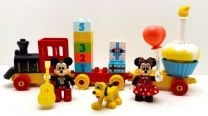 ЛЕГО ДУПЛО Микки Маус 🚂 Собираем праздничный поезд Микки и Минни | LEGO DUPLO для детей