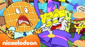Губка Боб | 3 ЧАСА безумных приключений Губки Боба с едой  | Nickelodeon Cyrillic