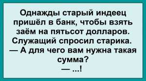 Старый индеец пришел в банк... Смешные, Остренькие, Жизненные Анекдоты! Юмор! Смех! Позитив!