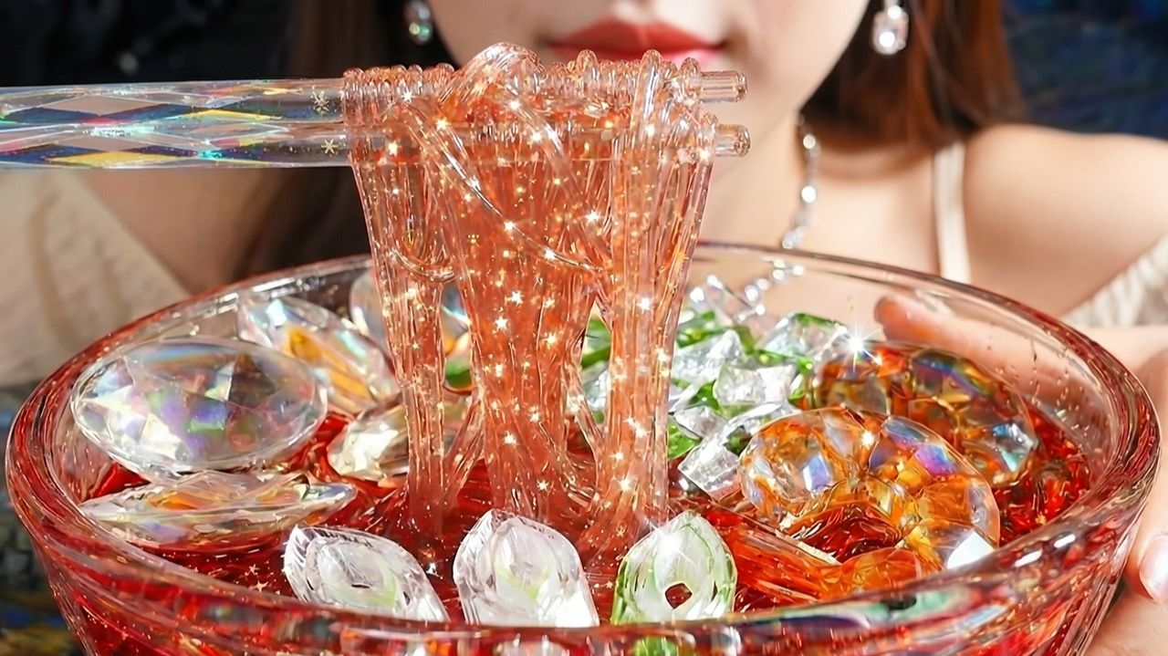 Приготовление рамена из морепродуктов в стеклянной посуде🍜🍜✨ Стекло И АСМР. Фильмы. Мультики