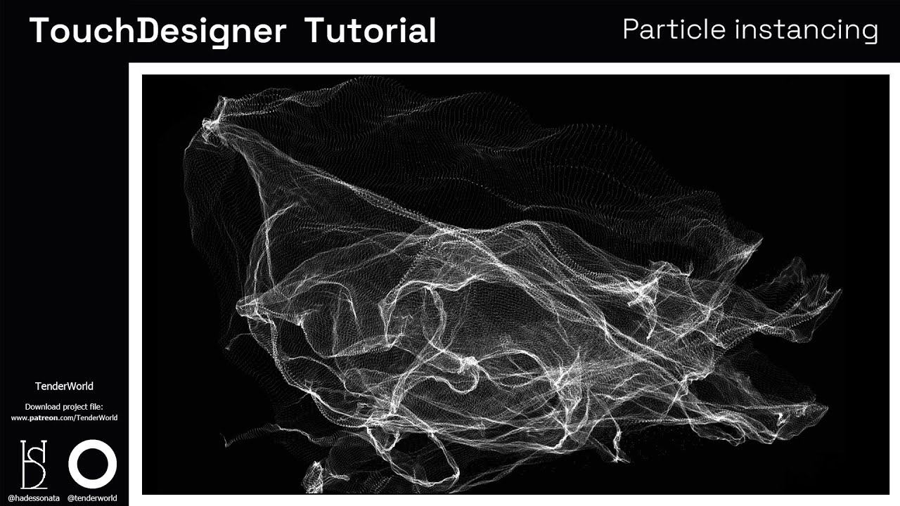 abstract animated particles - TouchDesigner particle tutorial смотреть онлайн