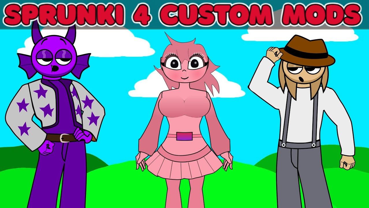Sprunki Human Retake Коллекция Персонажей – 4 Кастомных Мода + Бонусная Версия Девушек!