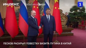 Песков раскрыл повестку визита Путина в Китай