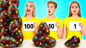 1, 10 или 100 Слоев еды Челлендж # Смешные Моменты