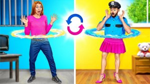 Папа с Дочкой Поменялись Телами на 24 Часа # Смешные Челленджи