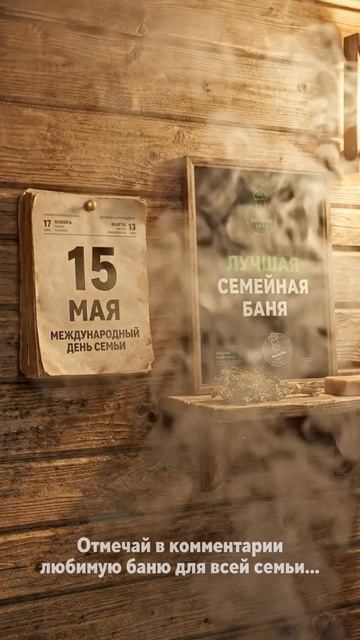 Семейные традиции начинаются в бане! 