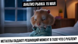 Анализ рынка 15 мая. Переломный момент в газе! Металлы начали коррекцию! IRUS сильный? Что с рублем?