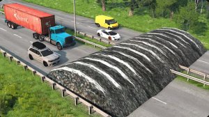 Машины против огромных лежачих полицейских - BeamNG Drive - 🔥 Сборник ULTIMATE Edition