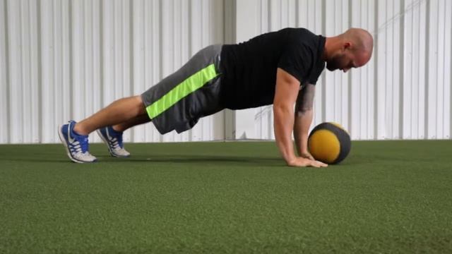 MB Push-Ups SA alt switch | Медболл отжимания с 1 руки с перекатом после каждого